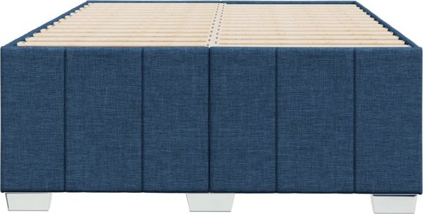 vidaXL Κρεβατοκάμαρα, μπλε, 120x190 cm, με υφασμάτινη επένδυση