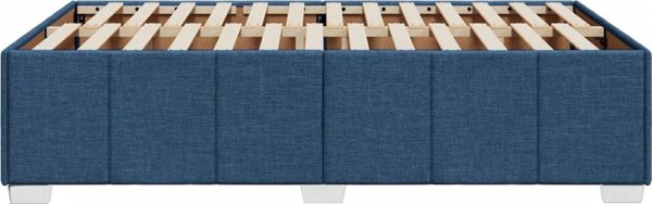 vidaXL Κρεβατοκάμαρα, μπλε, 120x190 cm, με υφασμάτινη επένδυση