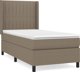 vidaXL Κρεβάτι Kontynentalne με στρώμα, taupe, ύφασμα, 80x200 cm