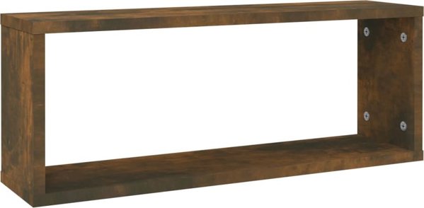 vidaXL Σετ 4 ράφια τοίχου σε καπνισμένο δρυ, 60x15x23 cm