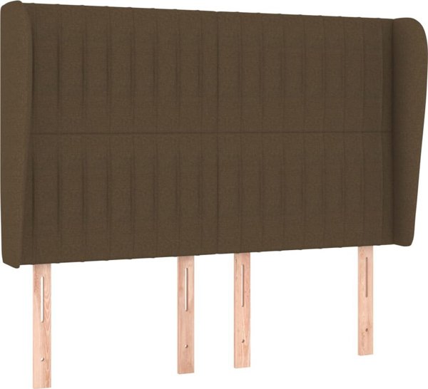 vidaXL Κρεβάτι Continental με στρώμα, καφέ, 140x200 cm, ύφασμα