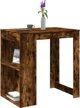 vidaXL Stolik barowy przydymiony dab 102x70x103,5 cm