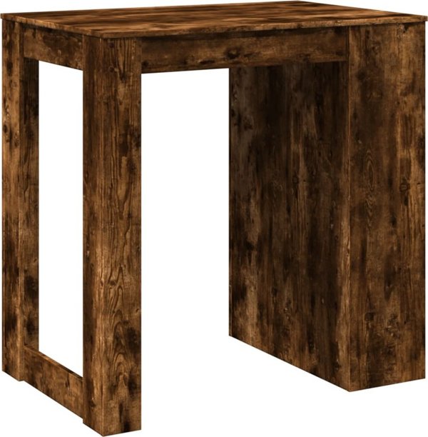 vidaXL Stolik barowy przydymiony dab 102x70x103,5 cm