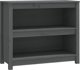 vidaXL Regal na ksiazki, szary, 80x35x68 cm, lite drewno sosnowe