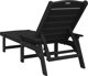 vidaXL Σετ 2 Ξαπλώστρες Ηλιακές Μαύρες από HDPE 162x53x98,5 εκ.