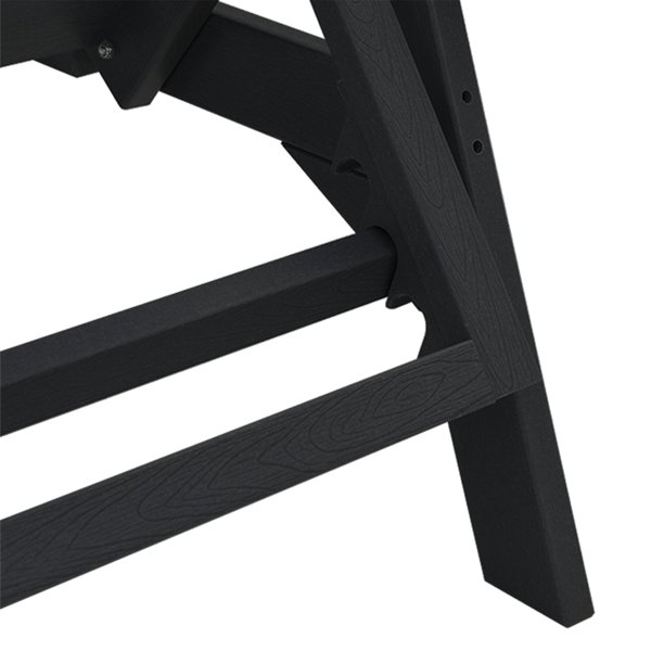 vidaXL Σετ 2 Ξαπλώστρες Ηλιακές Μαύρες από HDPE 162x53x98,5 εκ.