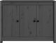 vidaXL Szafka, szara, 100x35x74 cm, lite drewno sosnowe