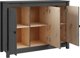 vidaXL Szafka, szara, 100x35x74 cm, lite drewno sosnowe