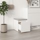 vidaXL Σκαμπό με συρτάρι, λευκό, 40,5x40x40 εκ, υλικό ξύλου