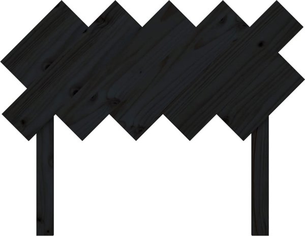 vidaXL Μαύρο κεφαλάρι κρεβατιού 104x3x80,5 cm από ελαφρύ ξύλο πεύκου