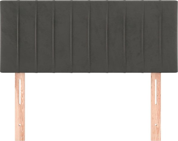 vidaXL Κεφαλάρι κρεβατιού, σκούρο γκρι, 100x5x78/88 cm, βελούδινο