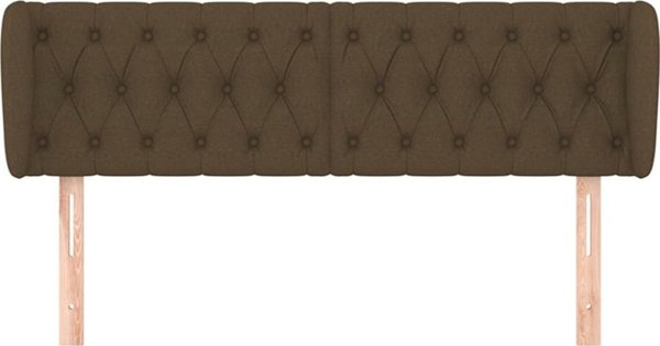 vidaXL Zaglowek uszak, ciemnobrazowy, 163x23x78/88 cm, tkanina