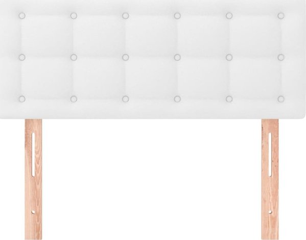 vidaXL Κεφαλάρι κρεβατιού, λευκός, 90x5x78/88 εκ, συνθετικό δέρμα