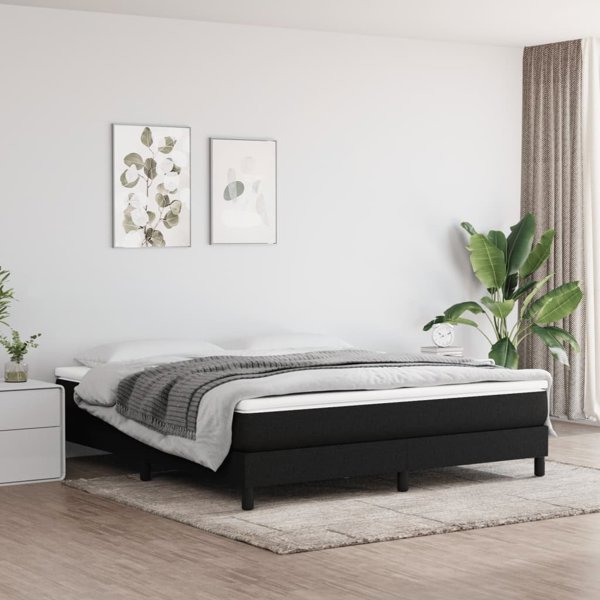 vidaXL vidaXL Materac kieszeniowy, czarny, 160x200x20 cm, tkanina