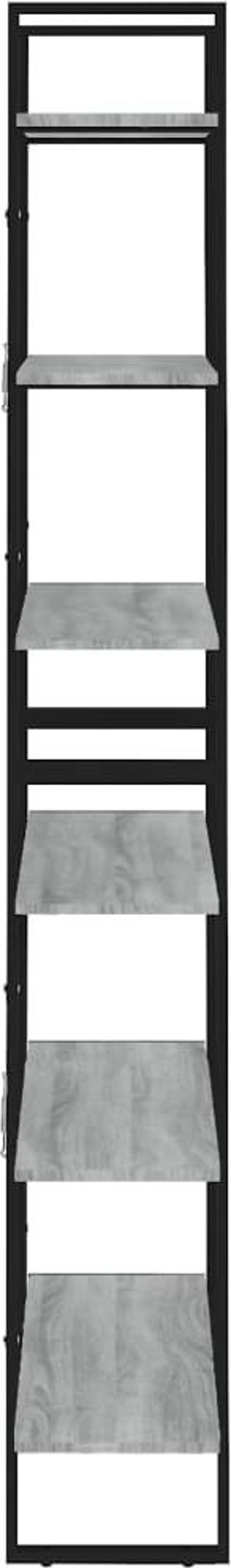 vidaXL Υψηλή βιβλιοθήκη, γκρι δρυς sonoma, 80x30x210 cm