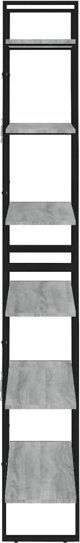 vidaXL Υψηλή βιβλιοθήκη, γκρι δρυς sonoma, 80x30x210 cm