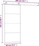 vidaXL Συρόμενη πόρτα με εξαρτήματα, 90x205 εκ, γυαλί ESG και αλουμίνιο