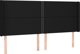vidaXL Κεφαλάρι κρεβατιού με LED, μαύρο, 183x16x118/128 cm, ύφασμα