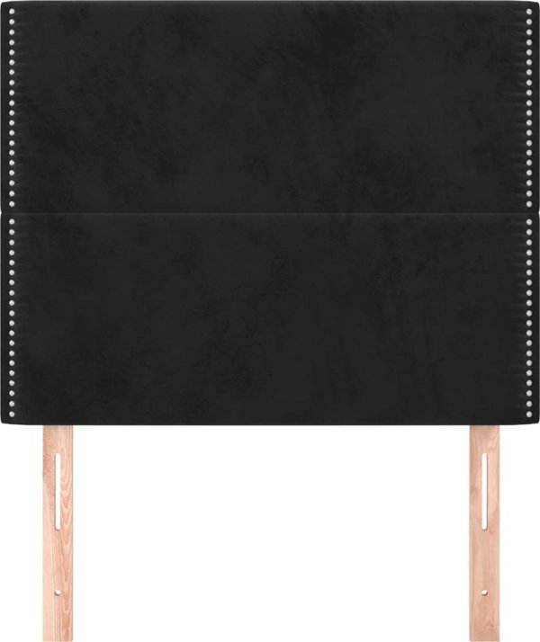 vidaXL Κεφαλάρι κρεβατιού, σετ 2 τεμ., μαύρο, 80x5x78/88 εκ., βελούδο