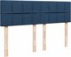 vidaXL κρεβάτι κοντινεντάλ με στρώμα, μπλε, 140x190 cm, ύφασμα