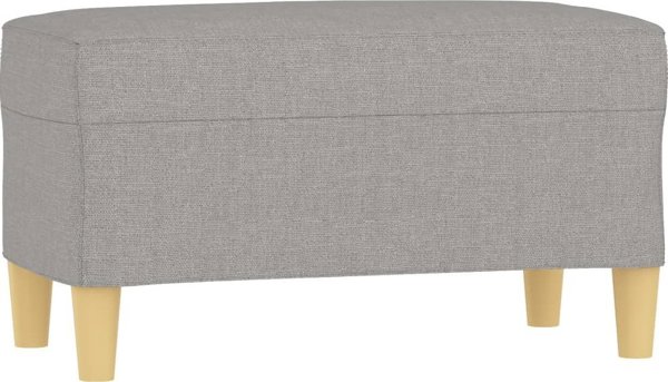 vidaXL Πάγκος, ανοιχτό γκρι, 70x35x41 εκ., επενδυμένος με ύφασμα