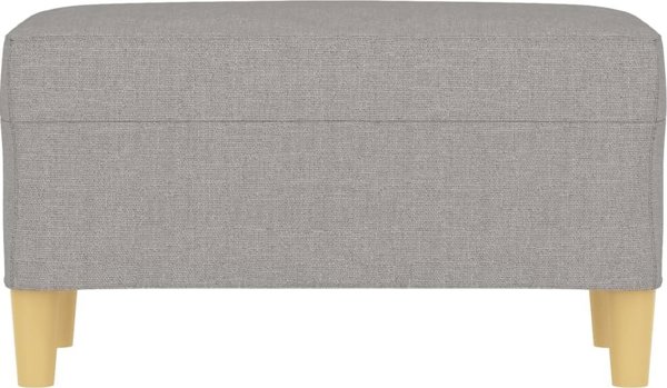 vidaXL Πάγκος, ανοιχτό γκρι, 70x35x41 εκ., επενδυμένος με ύφασμα
