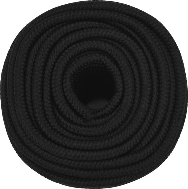 vidaXL vidaXL Linka robocza, czarna, 12 mm, 250 m, poliester