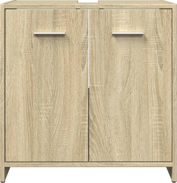 vidaXL Ντουλάπι μπάνιου κάτω από νιπτήρα δρυς Sonoma 60x33x60 εκ.