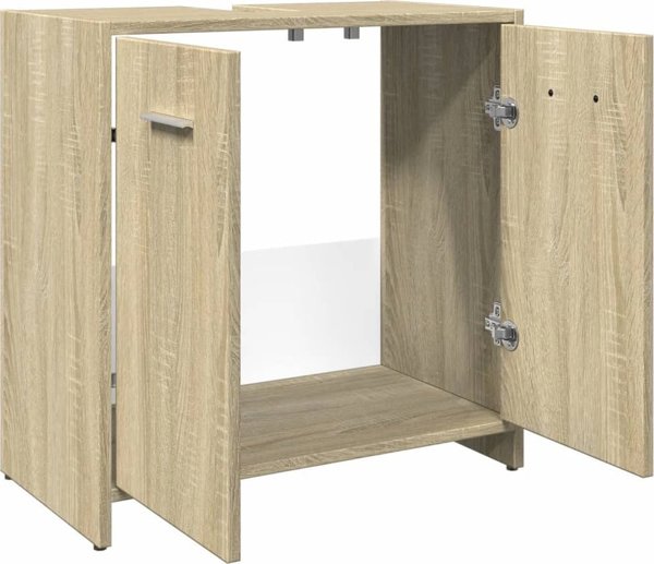 vidaXL Ντουλάπι μπάνιου κάτω από νιπτήρα δρυς Sonoma 60x33x60 εκ.