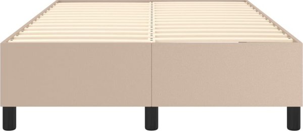 vidaXL Κρεβάτι continental, καπουτσίνο, 120x200 cm με τεχνητό δέρμα