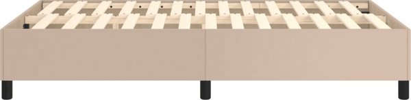 vidaXL Κρεβάτι continental, καπουτσίνο, 120x200 cm με τεχνητό δέρμα