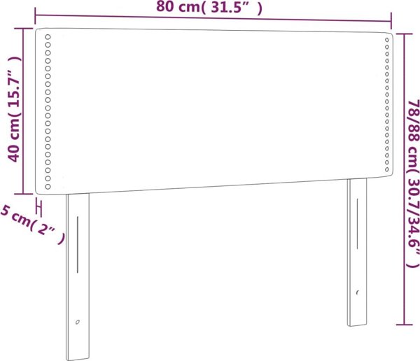 vidaXL Ζαγλόβερ κρεβατιού, μαύρο, 80x5x78/88 εκ., ύφασμα
