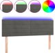 vidaXL Zaglowek do lozka z LED, ciemnoszary, 144x5x78/88 cm, aksamit