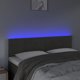 vidaXL Zaglowek do lozka z LED, ciemnoszary, 144x5x78/88 cm, aksamit