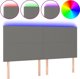 vidaXL Zaglonek do lozka z LED, ciemnoszary, 160x5x118/128 cm, tkanina