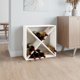 vidaXL Έπιπλο για κρασιά, λευκό, 62x25x62 εκ., μασίφ ξύλο πεύκου