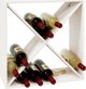 vidaXL Έπιπλο για κρασιά, λευκό, 62x25x62 εκ., μασίφ ξύλο πεύκου