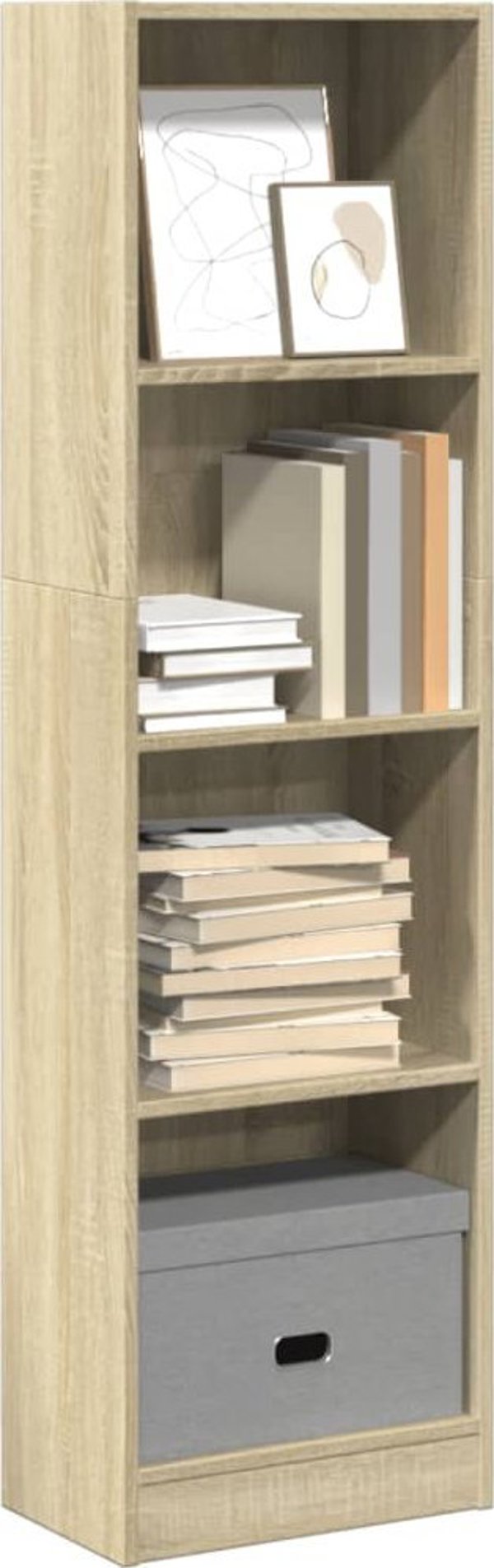 vidaXL Βιβλιοθήκη, δρυς σονόμα, 40x24x143 εκ., σύνθετο ξύλο