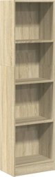 vidaXL Βιβλιοθήκη, δρυς σονόμα, 40x24x143 εκ., σύνθετο ξύλο