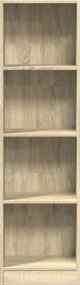 vidaXL Βιβλιοθήκη, δρυς σονόμα, 40x24x143 εκ., σύνθετο ξύλο