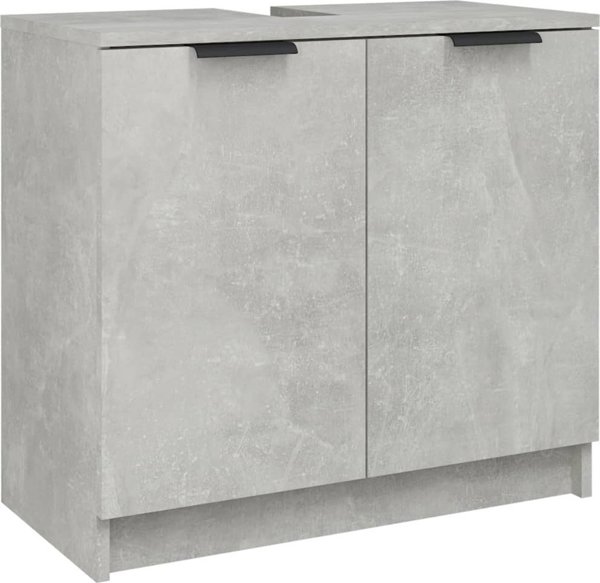 vidaXL Szafka lazienkowa, betonowa szarosc, 64,5x33,5x59 cm