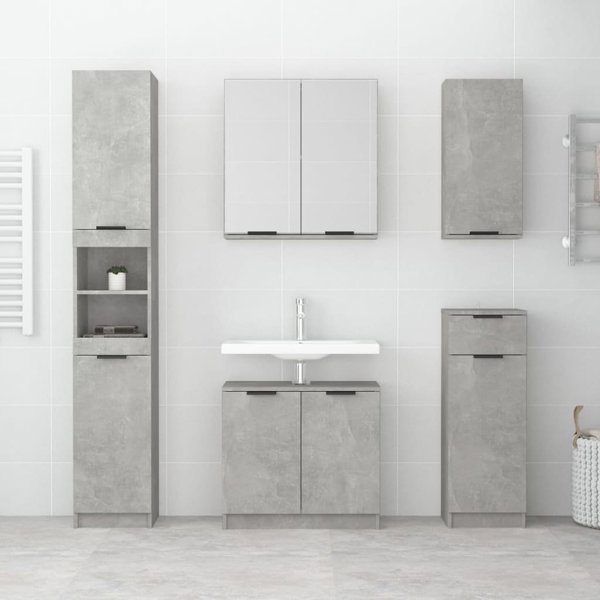 vidaXL Szafka lazienkowa, betonowa szarosc, 64,5x33,5x59 cm