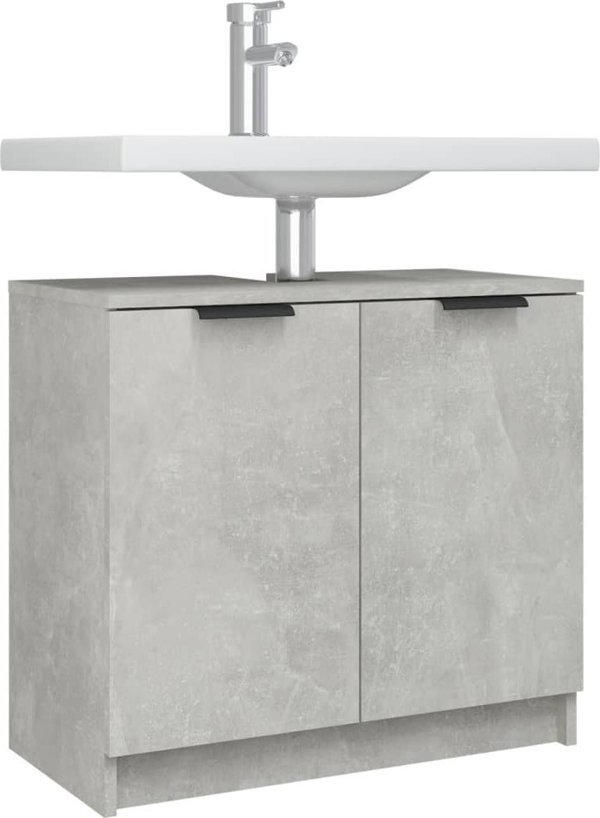 vidaXL Szafka lazienkowa, betonowa szarosc, 64,5x33,5x59 cm
