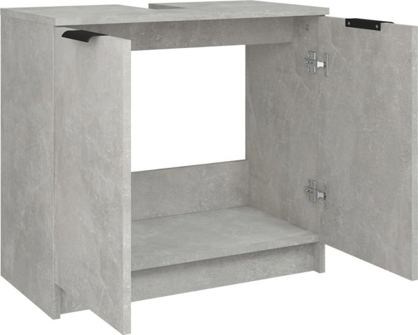 vidaXL Szafka lazienkowa, betonowa szarosc, 64,5x33,5x59 cm