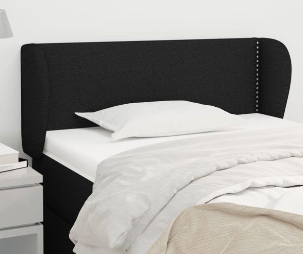 vidaXL Κεφαλάρι uszak, μαύρο, 103x23x78/88 εκ., υφασμάτινο