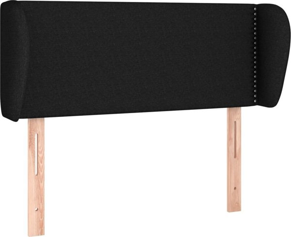 vidaXL Κεφαλάρι uszak, μαύρο, 103x23x78/88 εκ., υφασμάτινο