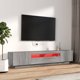 vidaXL Σετ 2 κομοδίνων TV με LED φωτισμό, γκρι δρυς Sonoma