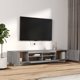 vidaXL Σετ 2 κομοδίνων TV με LED φωτισμό, γκρι δρυς Sonoma