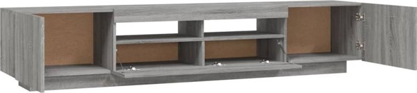 vidaXL Σετ 2 κομοδίνων TV με LED φωτισμό, γκρι δρυς Sonoma