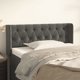 vidaXL Zaglowek uszak 93x16x78/88 cm, σκούρο γκρι βελούδο